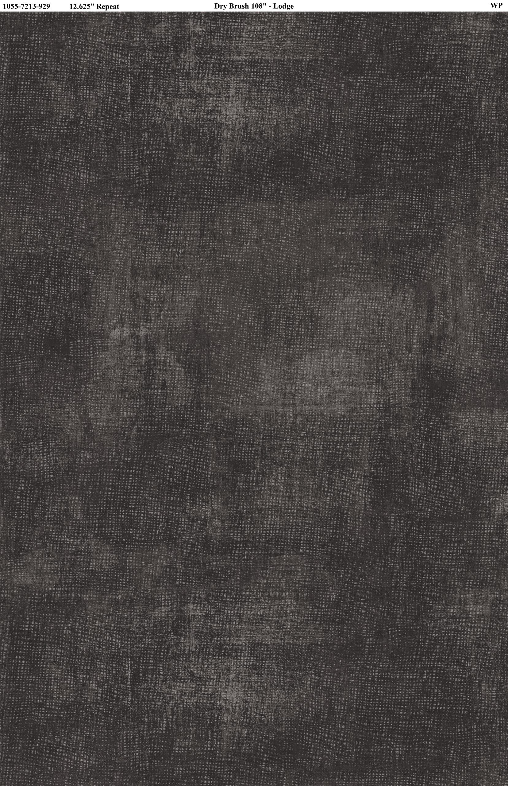 108" Dry Brush Quilt Backing Fabric - Dark Gray - 1055 7213 929
