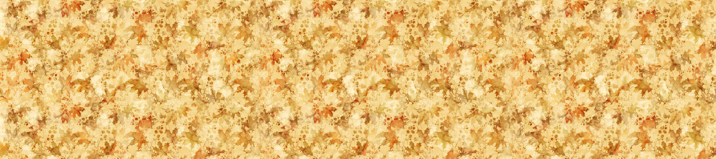 108" Autumn Breeze Quilt Backing Fabric - Leaf Texture in Ochre Gold - B28058-52