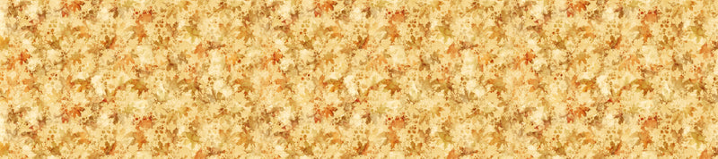 108" Autumn Breeze Quilt Backing Fabric - Leaf Texture in Ochre Gold - B28058-52