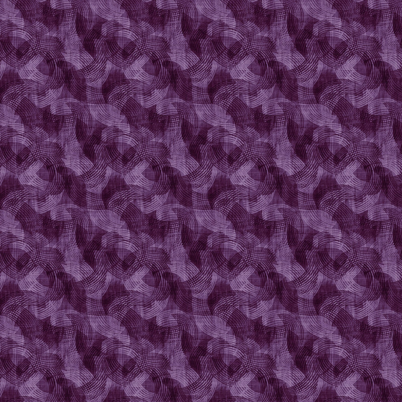 108" Crescent Quilt Backing Fabric - Textured Arcs in Purple - 2970-55