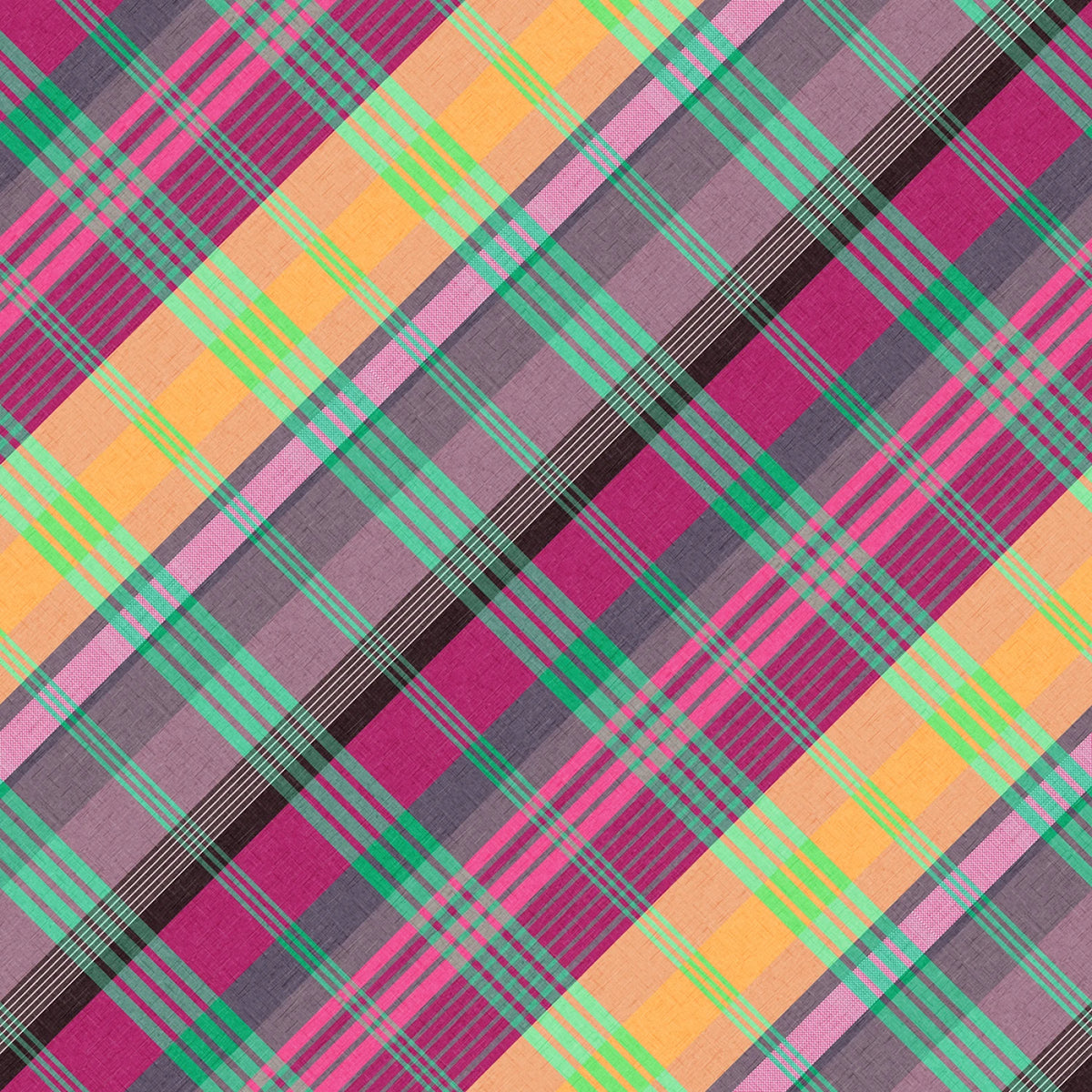 108" Diagonal Plaid Quilt Backing Fabric - Glastonbury Dark Raspberry/Multi - Y4967-75