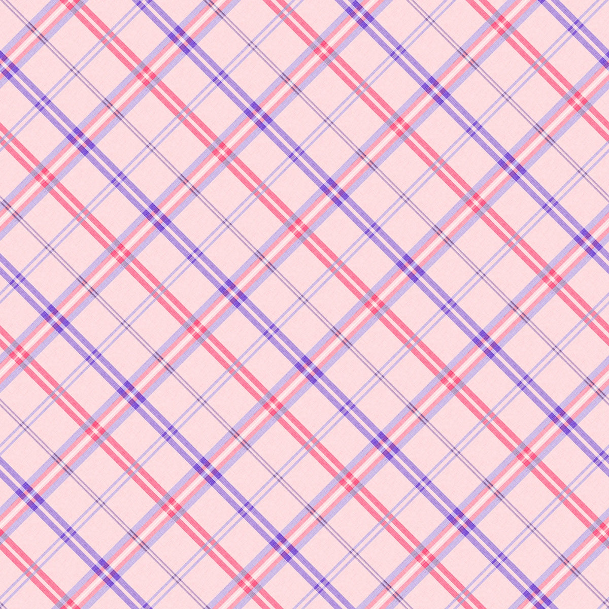108" Diagonal Plaid Quilt Backing Fabric - Lindsey Light Pink - Y4973-41