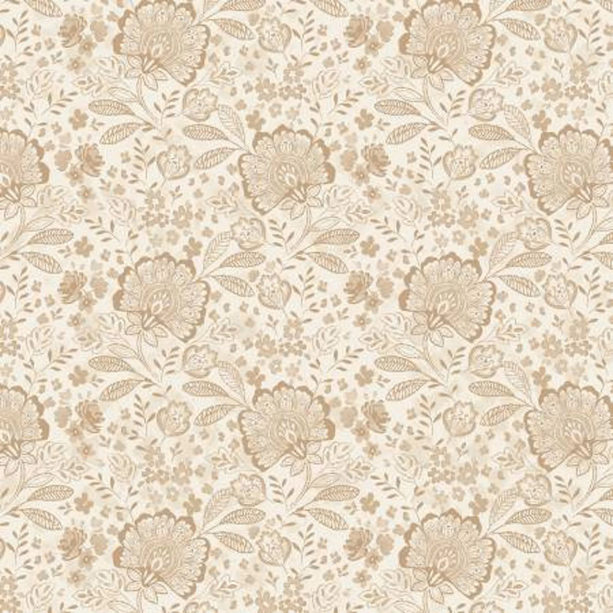108" Elizabeth Quilt Backing Fabric - Tan/Cream - ELIZ 05112 NE