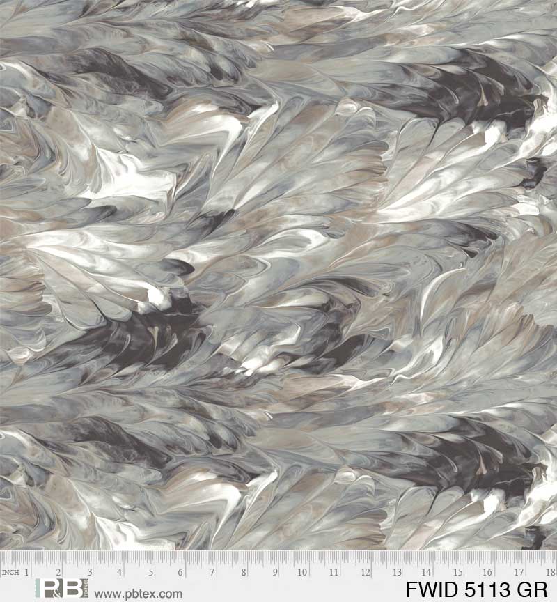108" Fluidity Quilt Backing Fabric - Dark Gray - FWID 05113 GR