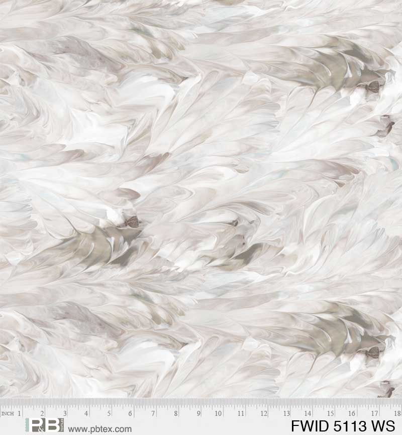 108" Fluidity Quilt Backing Fabric - Light Gray/Tan - FWID 05113 WS