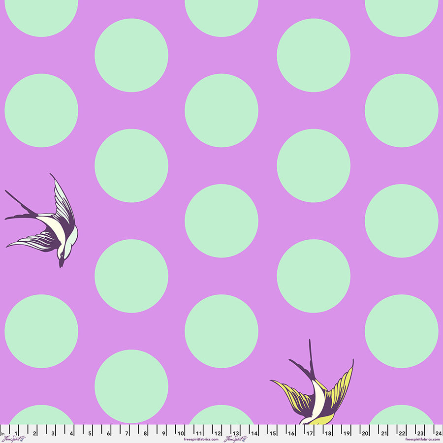 108" Free Fall Quilt Backing Fabric by Tula Pink - Free Fall in Blossom Purple - QBTP018.BLOSSOM