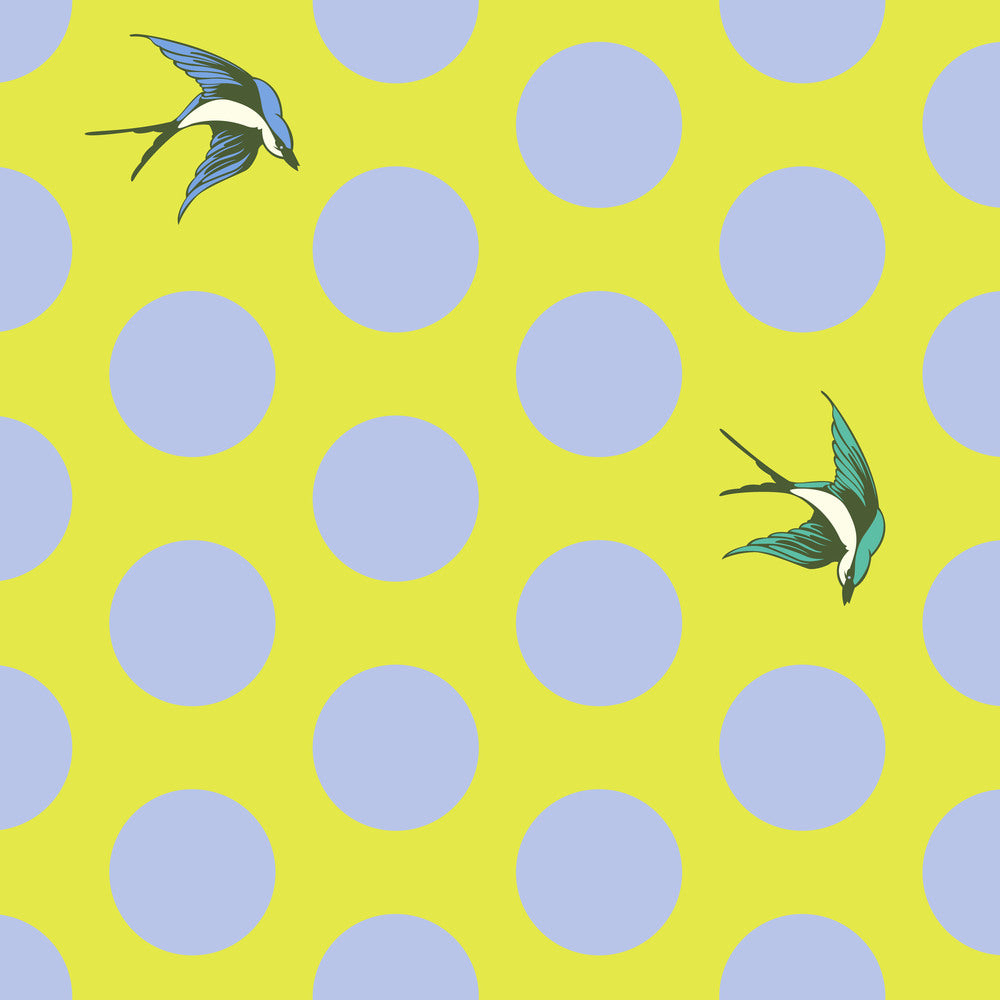 108" Free Fall Quilt Backing Fabric by Tula Pink - Free Fall in Enchanted Yellow/Green - QBTP018.ENCHANTED