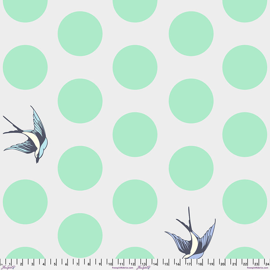 108" Free Fall Quilt Backing Fabric by Tula Pink - Free Fall in Starlight Gray - QBTP018.STARLIGHT