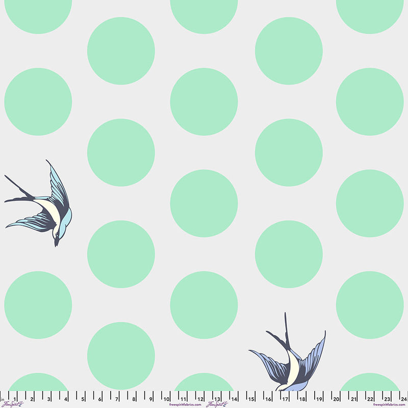 108" Free Fall Quilt Backing Fabric by Tula Pink - Free Fall in Starlight Gray - QBTP018.STARLIGHT