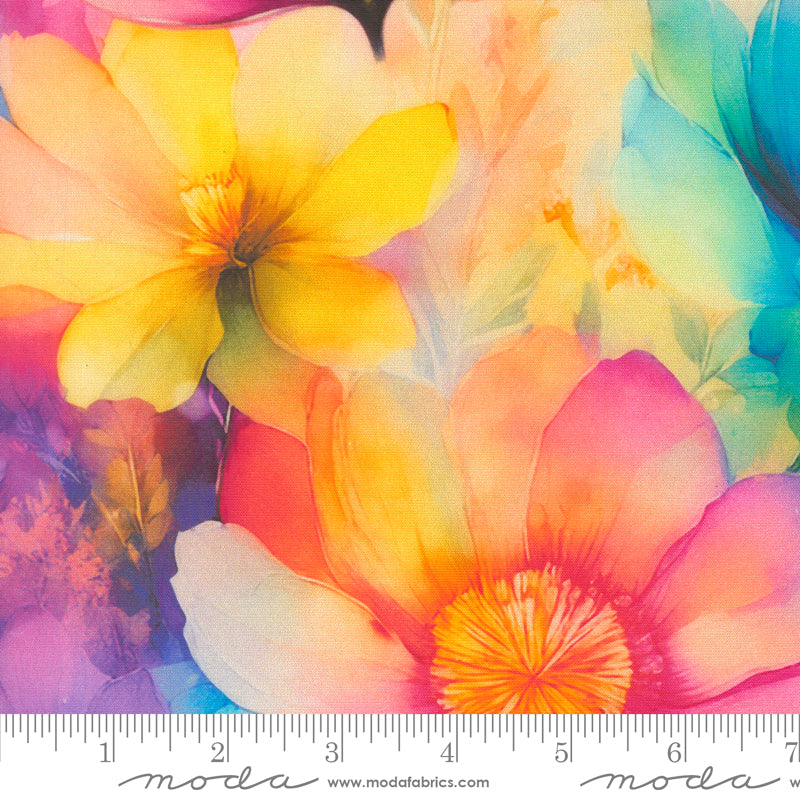 108" Gradients Gallery Backing Quilt Fabric - Luminescent Garden in Rainbow Multi - 108044 11