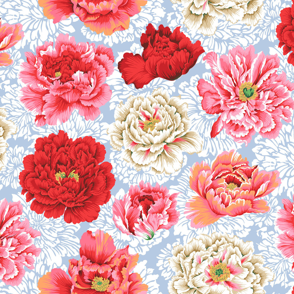 108" Kaffe Fassett Collective Quilt Backing Fabric - Brocade Peony in Natural - QBPJ004.NATURAL