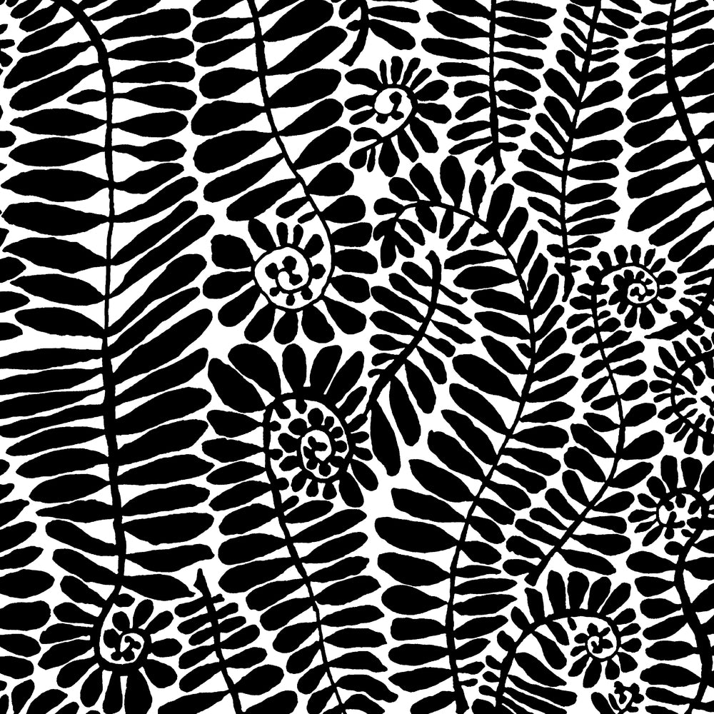 108" Kaffe Fassett Collective Quilt Backing Fabric - Fronds in Black - QBBM005.BLACK