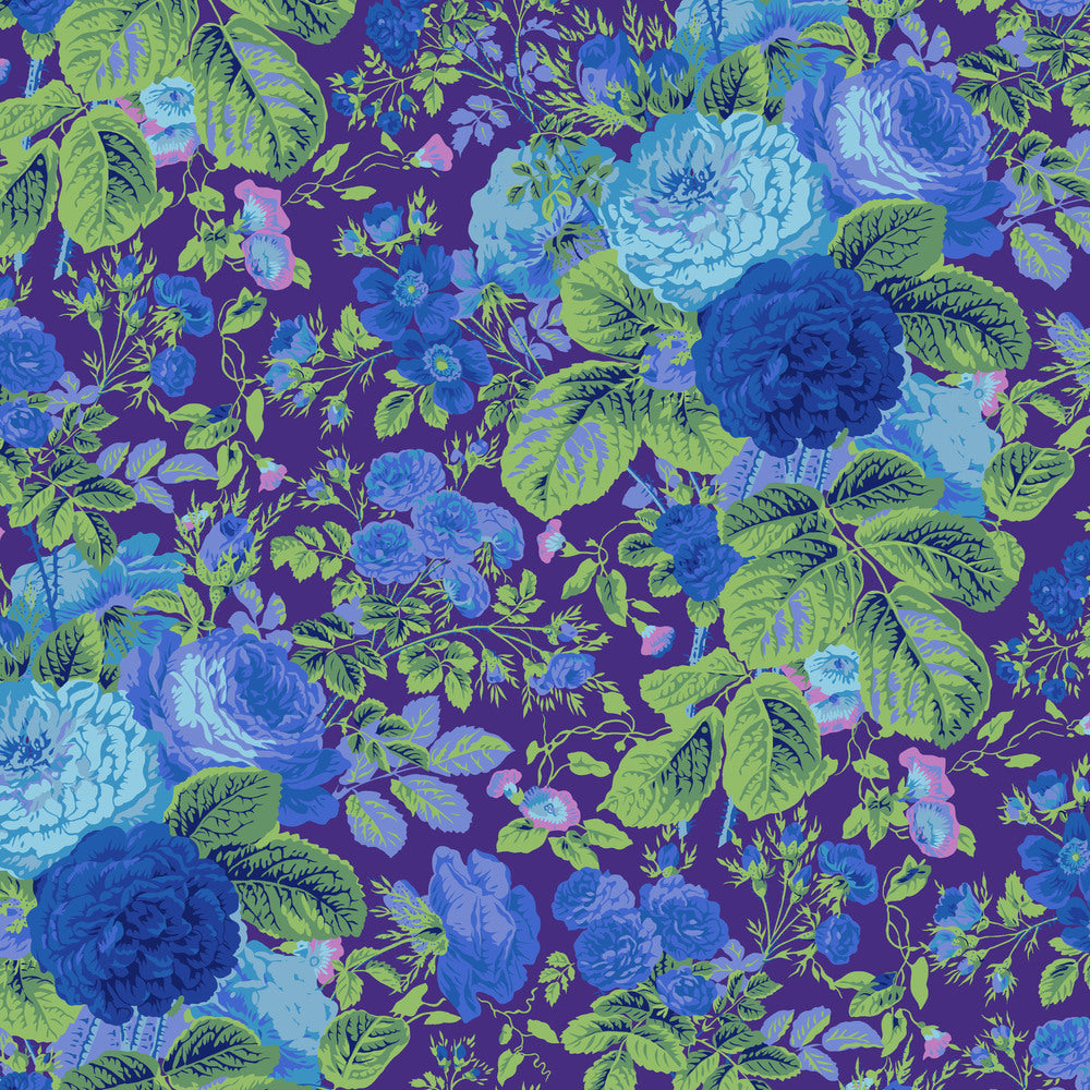 108" Kaffe Fassett Collective Quilt Backing Fabric - Gradi Floral in Purple - QBPJ005.PURPLE