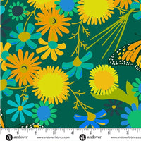 108" Redwood Widebacks Quilting Fabric by Alison Glass - Monarch in Grove Green - AW-10464-G
