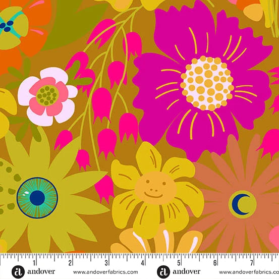 108" Redwood Widebacks Quilting Fabric by Alison Glass - Open-Eyed in Sun Gold - AW-10463-Y