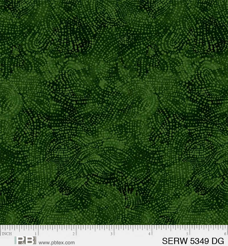 108" Serenity Quilt Backing Fabric - Serene Texture in Dark Green - SERW 05349 DG