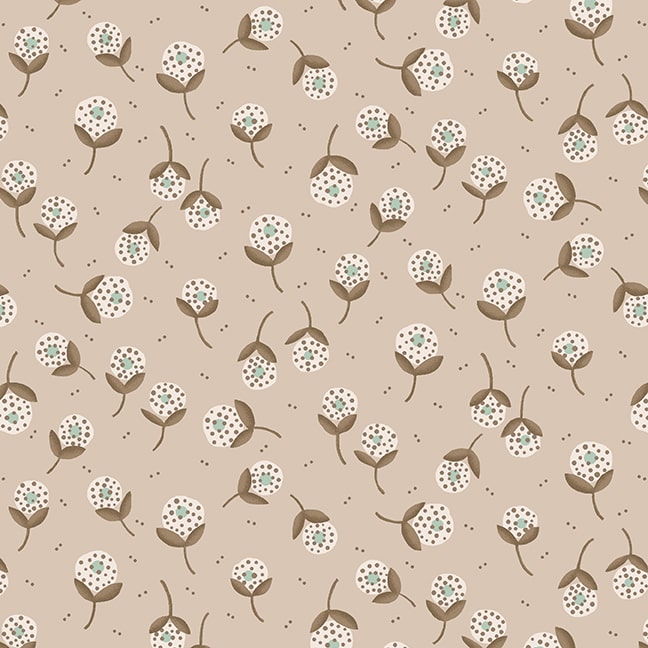 108" Sunwashed Romance Quilt Backing Fabric - Dandelion Orbs in Taupey Gray  - 1125-91
