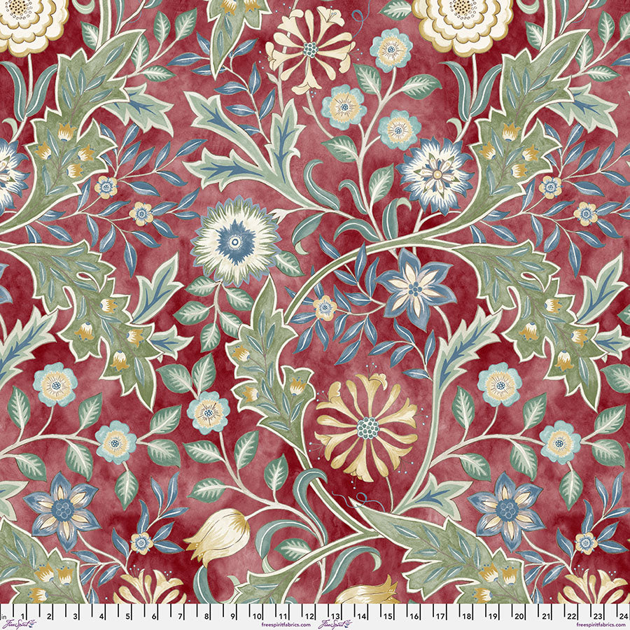 108" The Oxford Holiday Collection Quilt Backing Fabric - Wilhemina in Crimson Red - QBWM010.CRIMSON