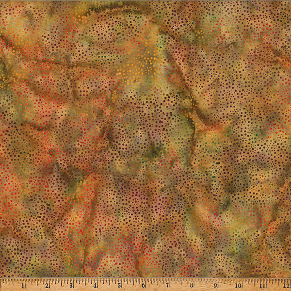 2026-2027 Hoffman Challenge Coffee Shoppe Batik Quilt Fabric - Bali Chops Dots in Incense - 885-526-Incense