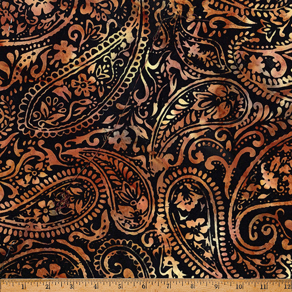 2026-2027 Hoffman Challenge Coffee Shoppe Batik Quilt Fabric - Paisley in Kashmir - X2648-251-Kashmir