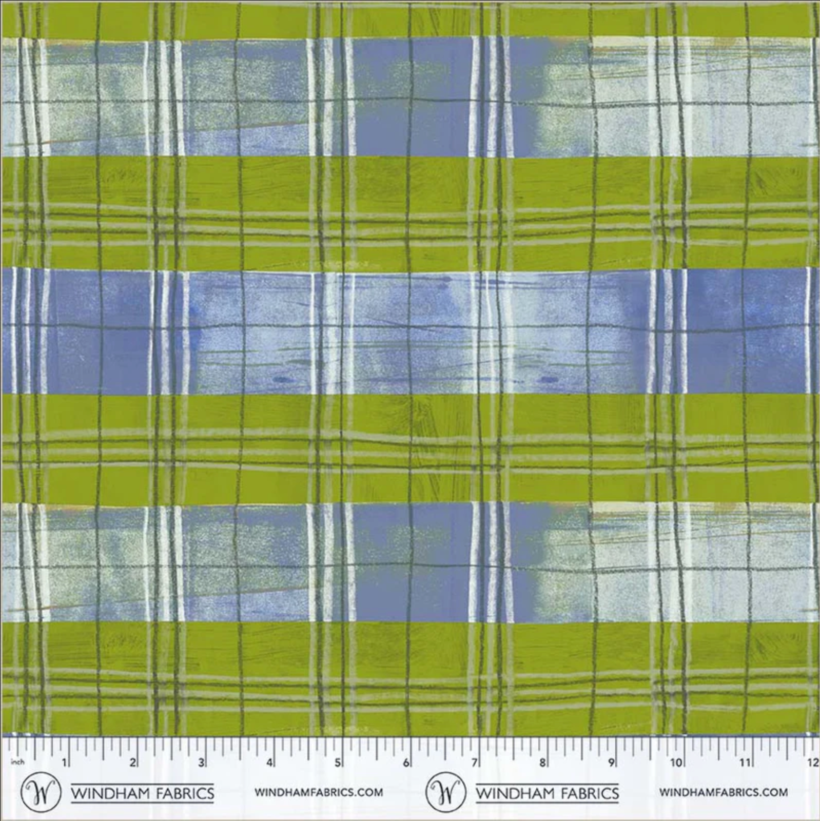 The Plaid One Quilt Fabric - Cool Lime Plaid in Cool Lime - 54928D-16