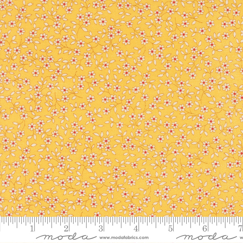 30's Playtime 2025 Quilt Fabric - Blooming Vines in Sunshine Yellow - 23378 15