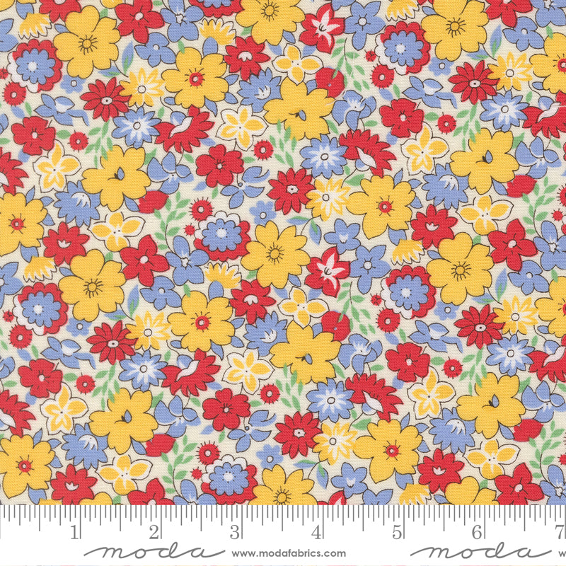 30's Playtime 2025 Quilt Fabric - Bouncy Floral in Primary Multi - 23370 11