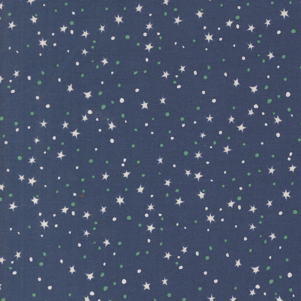 3 2 1 Blast Off Quilt Fabric - Stars Stars and Stars in Galaxy Blue - 20955 14