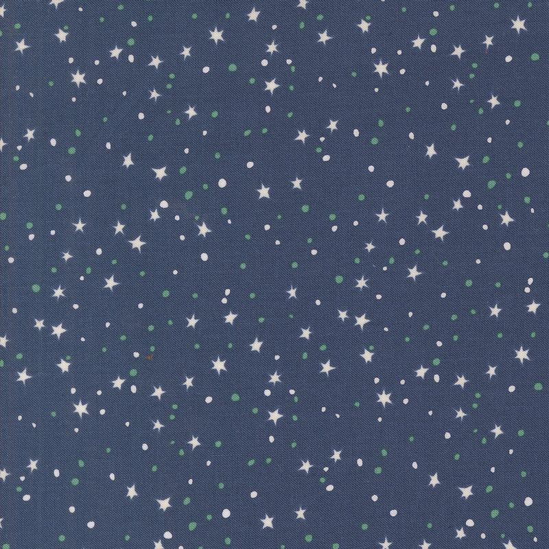 3 2 1 Blast Off Quilt Fabric - Stars Stars and Stars in Galaxy Blue - 20955 14