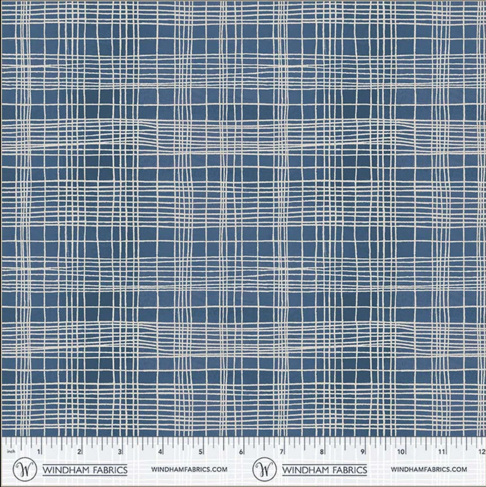 The Plaid One Quilt Fabric - String Theory Plaid in Clueprint - 54932D-20