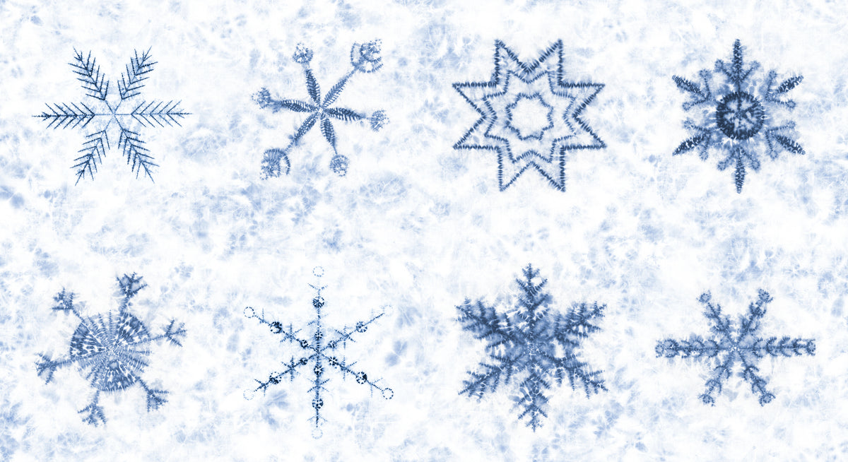 P410 - Winter Chill Quilt Fabric - Snowflakes in Frost - 48109-12 - SOLD AS A 24" PANEL