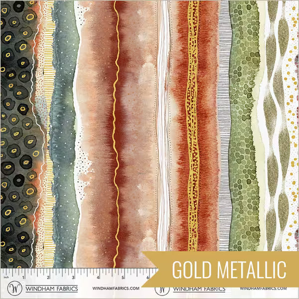 Flora and Form Quilt Fabric - Strata in Fire Opal - 54778DM-2