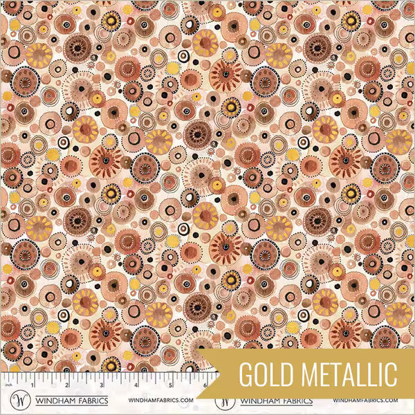Flora and Form Quilt Fabric - Dotty in Fire Opal - 54781DM-2