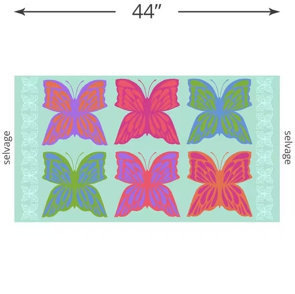  P449  Anna Maria Overdressed Quilt Fabric - 6 O'Clock Panel In Pale - AMT154-75V