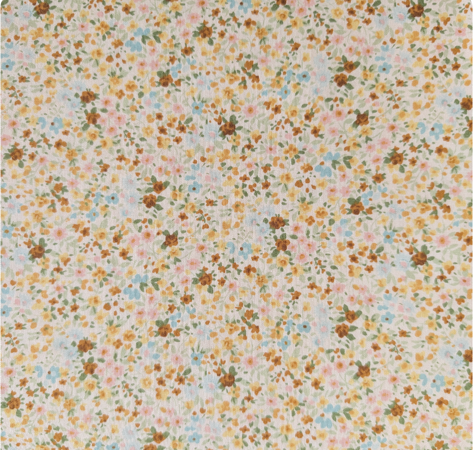 Japanese Imported Quilt Fabric - Harvest Floral on Cream - 6116 D1-2
