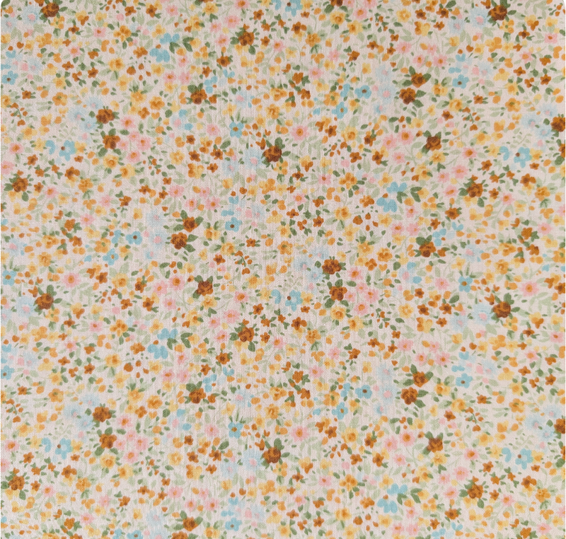 Japanese Imported Quilt Fabric - Harvest Floral on Cream - 6116 D1-2
