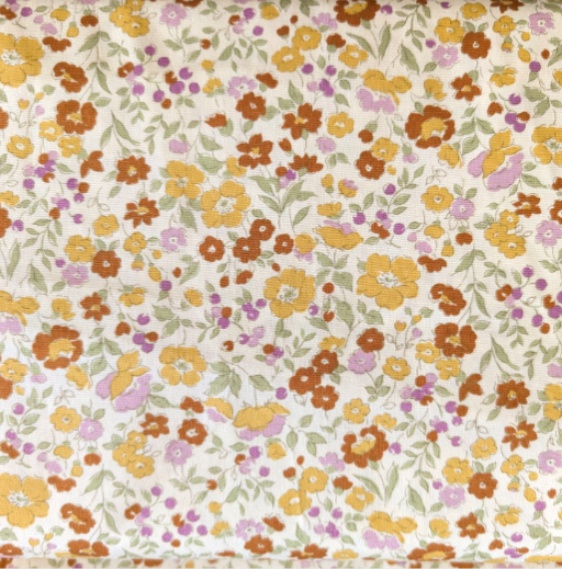 Japanese Imported Quilt Fabric - Large Harvest Floral on Cream - 6116 D4-3