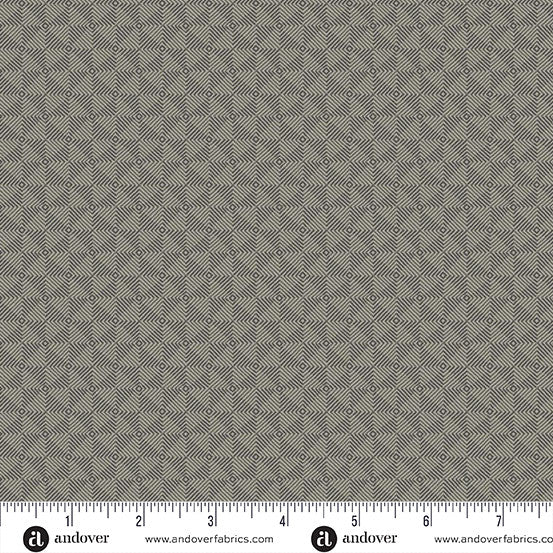 Square Dance Fabric by Laundry Basket Quilts - Square Dance in Characoal - A-10080-C