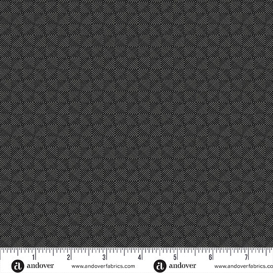 Square Dance Fabric by Laundry Basket Quilts - Square Dance in Obsidian - A-10080-K