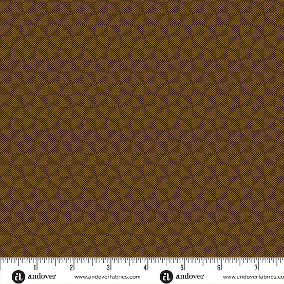 Square Dance Fabric by Laundry Basket Quilts - Square Dance in Chestnut - A-10080-N
