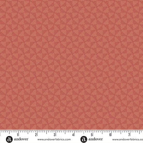 Square Dance Fabric by Laundry Basket Quilts - Square Dance in Flamingo- A-10080-O2
