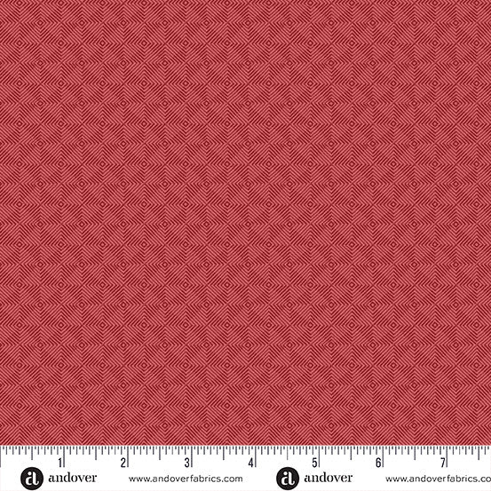 Square Dance Fabric by Laundry Basket Quilts - Square Dance in Red Rose- A-10080-R