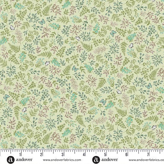 Little Ones Quilt Fabric - Foliage in Green- MU-192-G