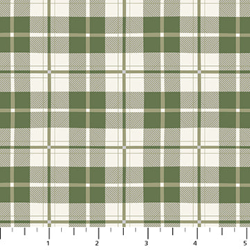 Snowfall Quilt Fabric - Plaid in Sage - 91037-71