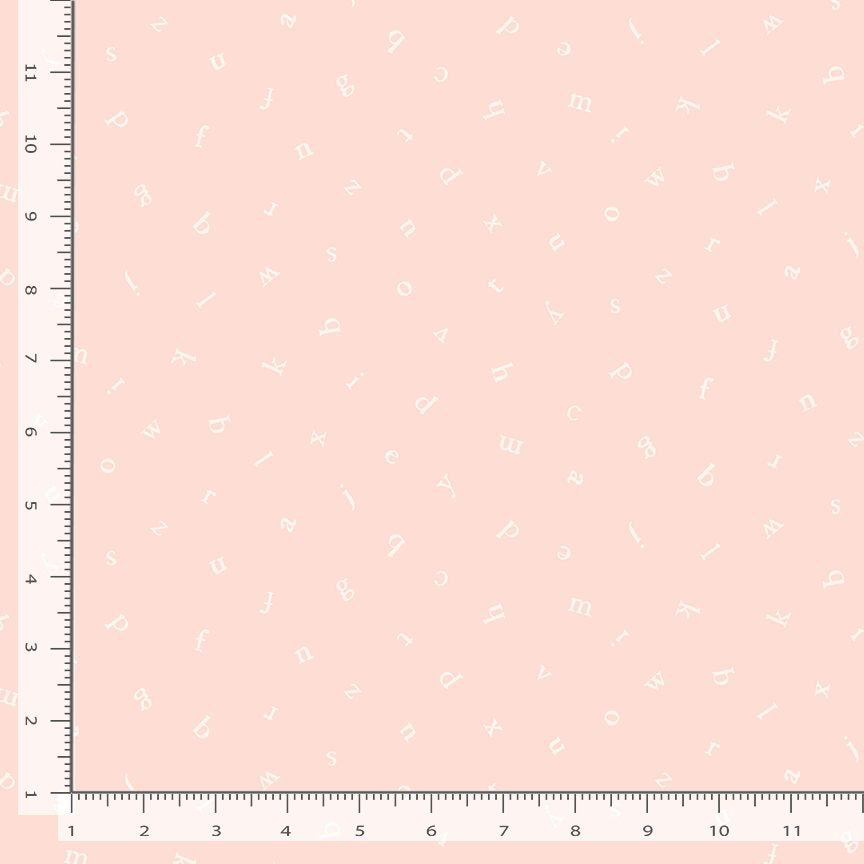 ABCs of Love Quilt Fabric - ABCs of Love in Nectar Peach - STELLA-DNS3664 NECTAR
