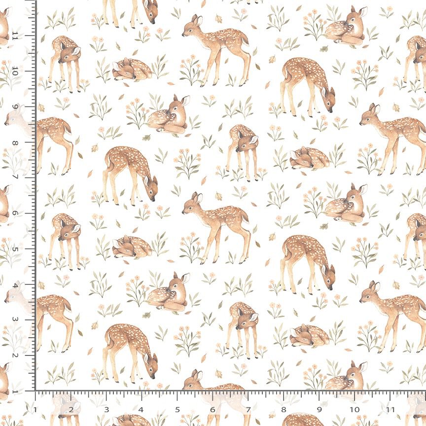 ABCs of Love Quilt Fabric - Gentle Hero in White/Multi - STELLA-DNS3673 WHITE
