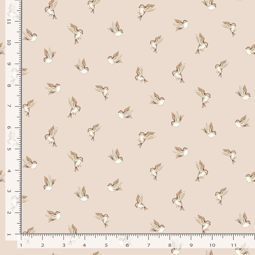 ABCs of Love Quilt Fabric - Just Wing It in Praline Tan - STELLA-DNS3668 PRALINE