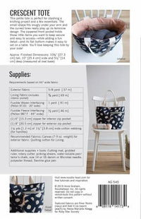 Crescent Tote from Noodlehead Sewing Patterns - AG-545