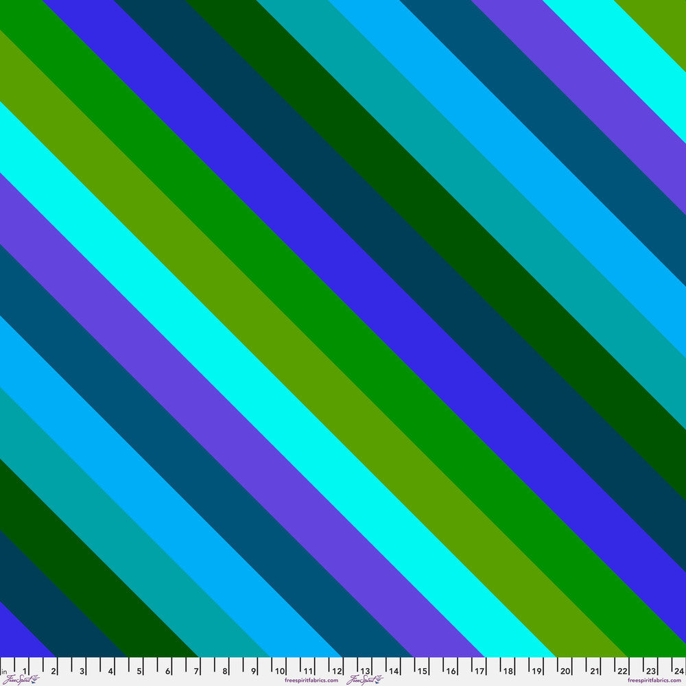 AM Loves HUE Quilt Fabric by Anna Maria - Slightly Biased Forest Blue/Green  - PWAH229.FOREST