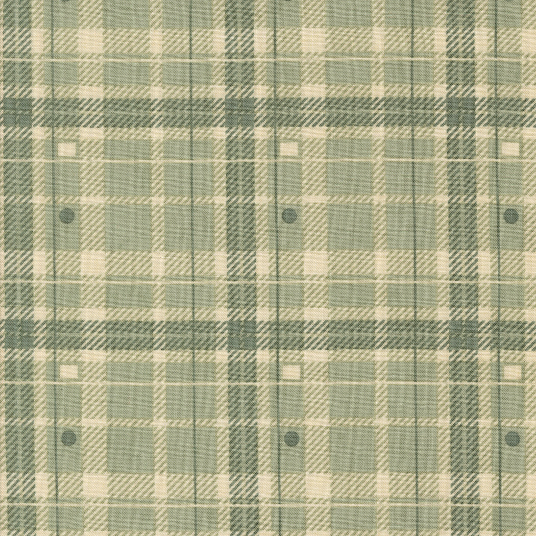 Acorn Hollow Quilt Fabric - Hayride Plaid in Sage Green - 30764 20